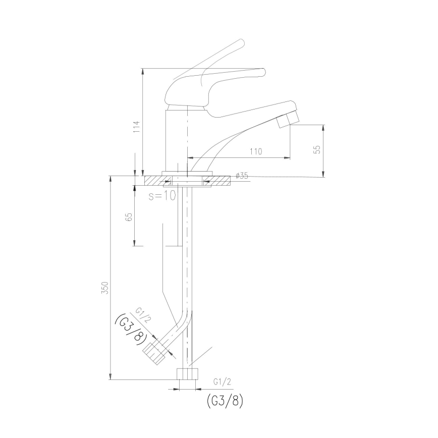 RAV Slezák SAJ026.0 - Μπαταρία νιπτήρα JUNIOR 11,4 cm κόκκινο/κίτρινο
