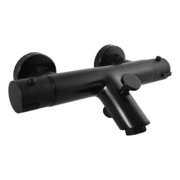 RAV Slezák TRM54.5CMAT - Θερμοστατική μπαταρία μπανιέρας TERMO ματ μαύρη