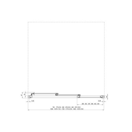 Ravak 00VG01R211 - Τριπλές πόρτες ντους SUPERNOVA 120x198 cm λευκές