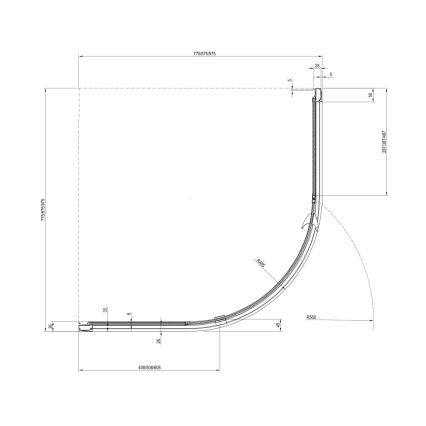 Ravak 37677U00Z1 - Καμπίνα ντους PIVOT, τεταρτοκυκλική με τρία τμήματα, 90x90 cm, σατινέ
