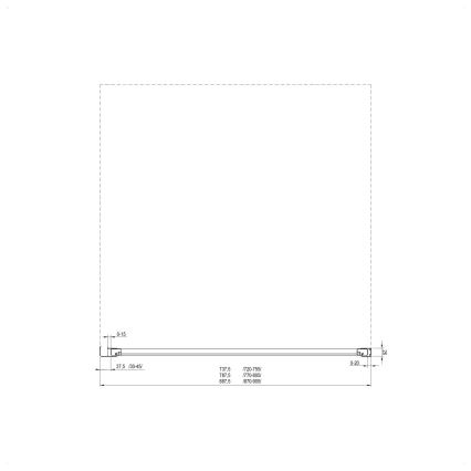 Ravak 940701R211 - Σταθερό τζάμι ντους SUPERNOVA 90x198 cm λευκό