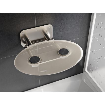 Ravak B8F0000048 - Αναδιπλούμενο κάθισμα ντους OVO από ανοξείδωτο χάλυβα