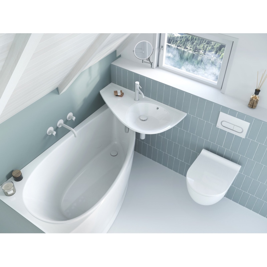 Ravak X01455 - Πλήκτρο έκπλυσης CHROME 24,7x16,5 cm λευκό