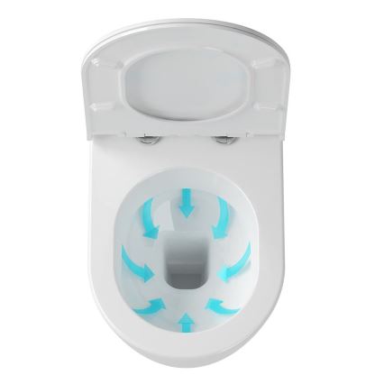 Ravak X01516 - Επιτοίχια λεκάνη WC UNI CHROME κεραμική/λευκή