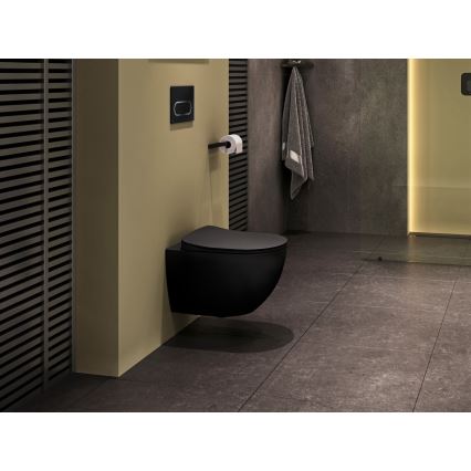 Ravak X01797 - Πλήκτρο καζανάκι 24,7x16,5 cm CHROME μαύρο