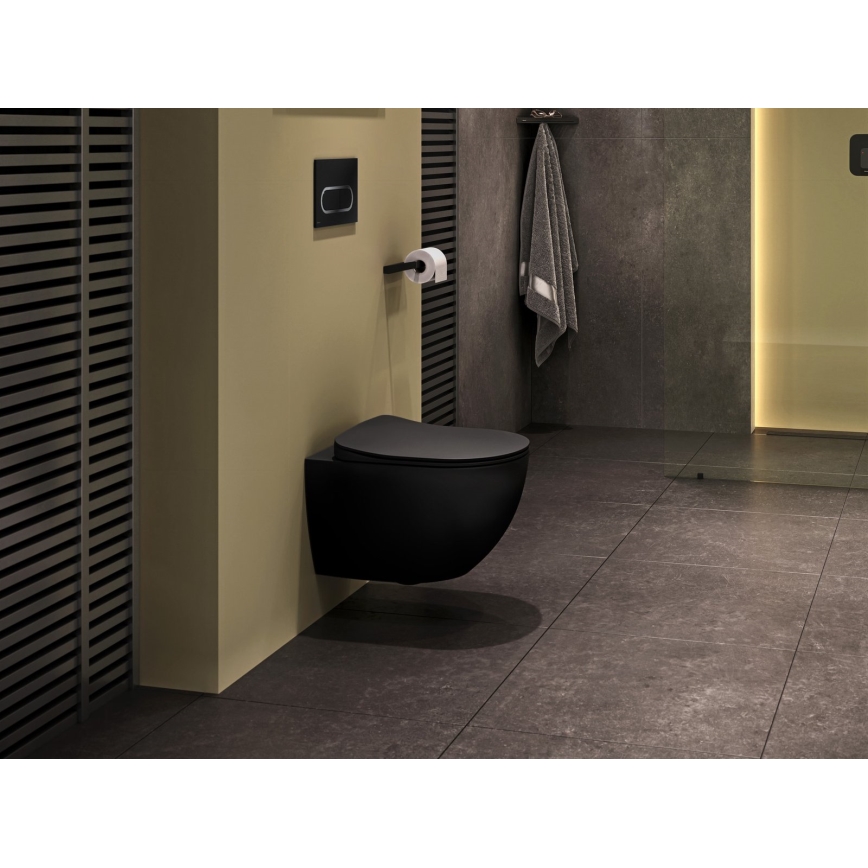 Ravak X01797 - Πλήκτρο καζανάκι 24,7x16,5 cm CHROME μαύρο