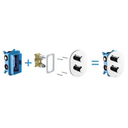 Ravak X070074 - Βασικό σώμα για εντοιχιζόμενες μπαταρίες R-BOX MULTI 18,1x11,6 cm