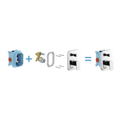 Ravak X070136 - Μπαταρία ντους για εντοιχισμένη εγκατάσταση FREE γυαλιστερό χρώμιο