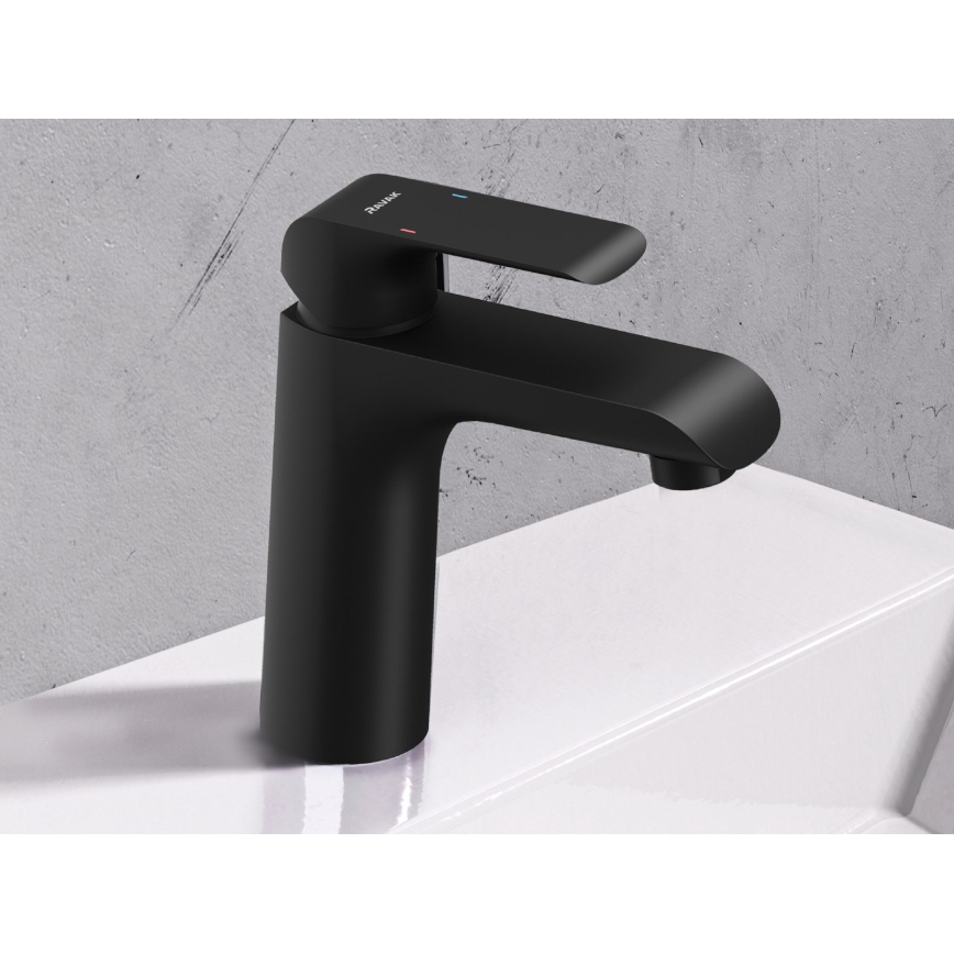 Ravak X070173 - Μίκτης νιπτήρα FLAT 15,1 εκ. σε ματ μαύρο