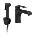 Ravak X070439 - Μπαταρία νιπτήρα FLAT με ψεκαστήρα μπιντέ, ματ μαύρη