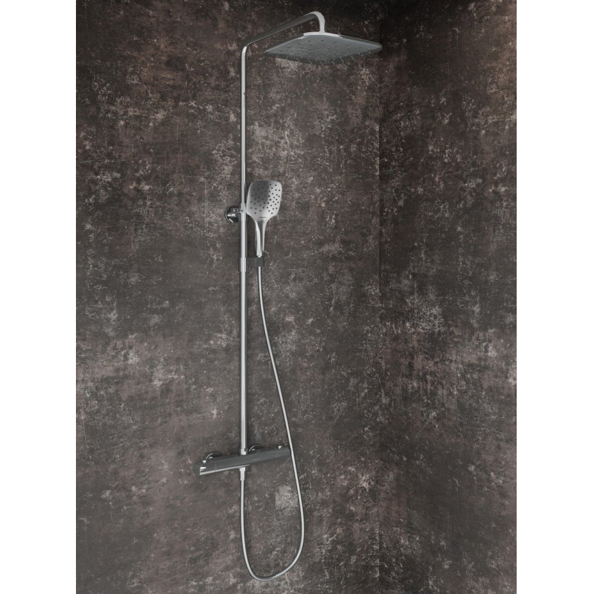 Ravak X070442 - Σετ ντους με θερμοστατική μπαταρία FLAT, γυαλιστερό χρώμιο