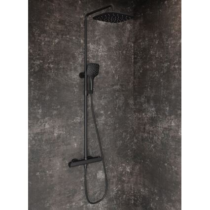 Ravak X070443 - Σετ ντους με θερμοστατική μπαταρία FLAT, ματ μαύρο