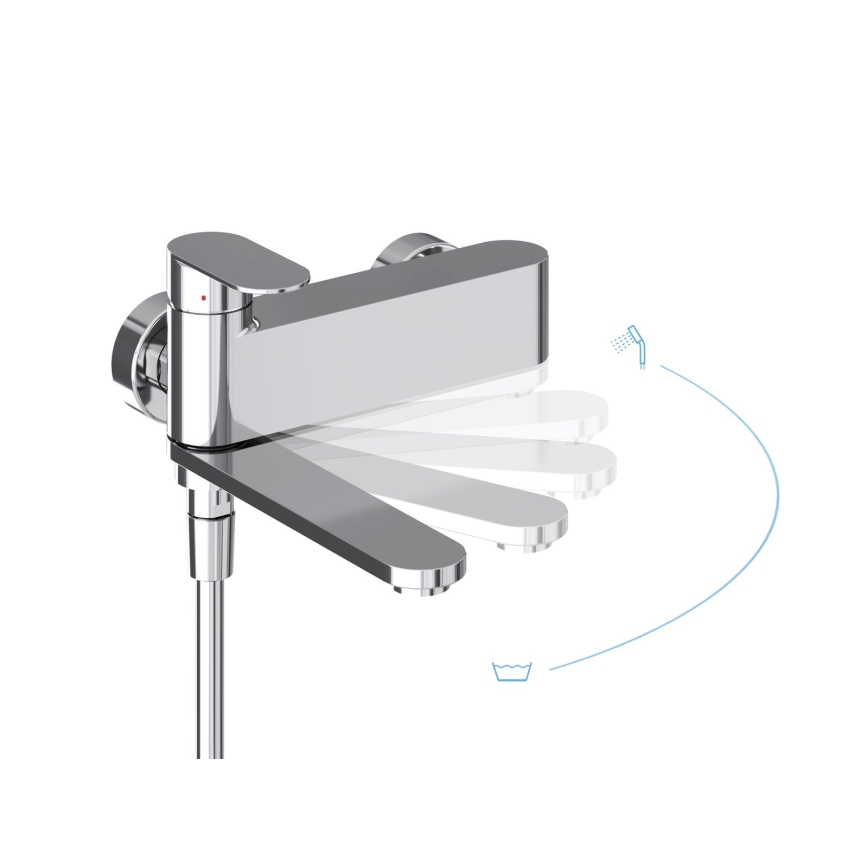 Ravak X070451 - Μπαταρία μπανιέρας CHROME γυαλιστερό χρώμιο