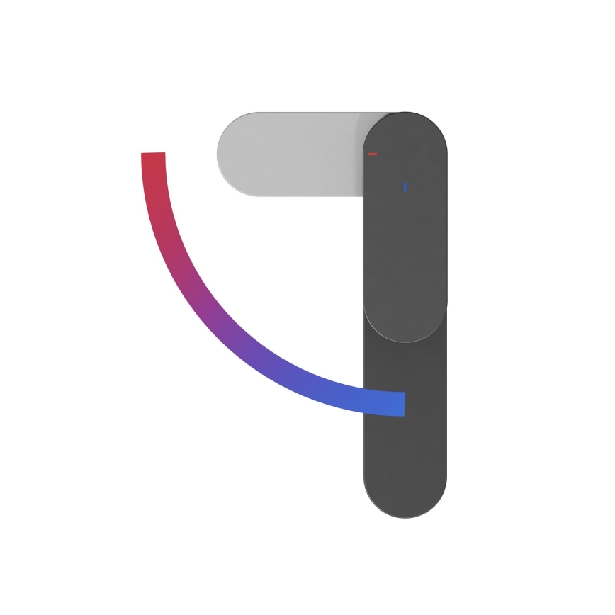 Ravak X070461 - Μπαταρία νιπτήρα CHROME 30 cm μαύρη