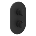 Ravak X070469 - Θερμοστατική μπαταρία ντους για εντοιχισμένη εγκατάσταση, φινίρισμα CHROME, μαύρη