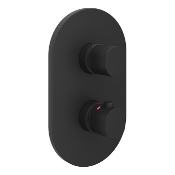 Ravak X070469 - Θερμοστατική μπαταρία ντους για εντοιχισμένη εγκατάσταση, φινίρισμα CHROME, μαύρη