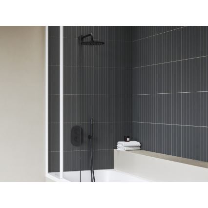 Ravak X070469 - Θερμοστατική μπαταρία ντους για εντοιχισμένη εγκατάσταση, φινίρισμα CHROME, μαύρη