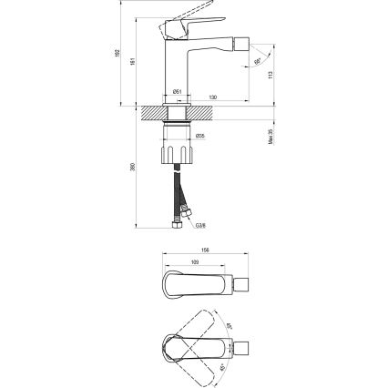 Ravak X070475 - Μπαταρία μπιντέ LIFE σε γυαλιστερό χρώμιο
