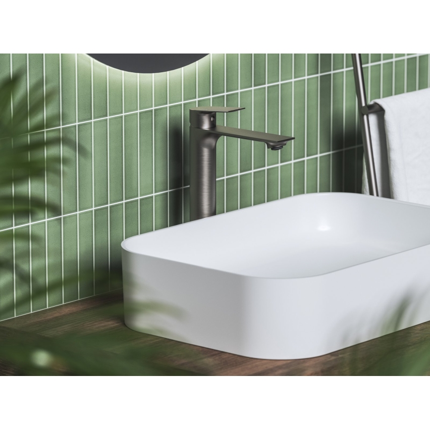 Ravak X070653 - Μπαταρία νιπτήρα PLAN 30 cm σε βουρτσισμένη απόχρωση γραφίτη