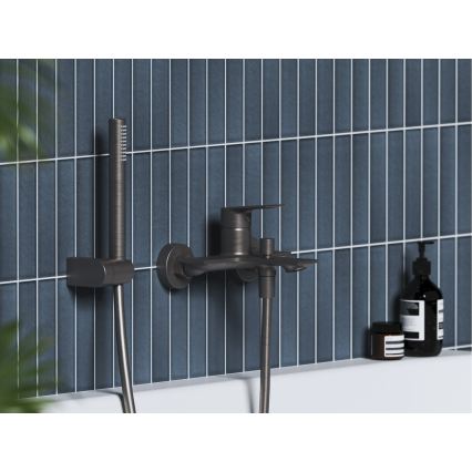Ravak X070654 - Μπαταρία μπανιέρας PLAN σε βουρτσισμένη απόχρωση γραφίτη