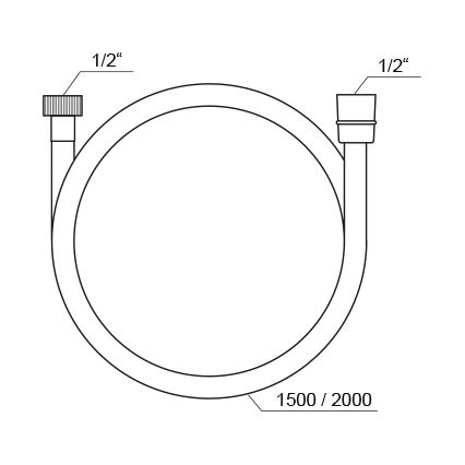 Ravak X07P337 - Ευλύγιστος πλαστικός σωλήνας ντους 200 cm, γυαλιστερό χρώμιο