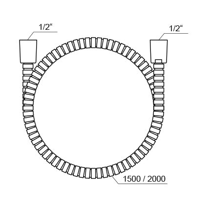 Ravak X07P341 - Σωλήνας ντους 200 cm, γυαλιστερό χρώμιο