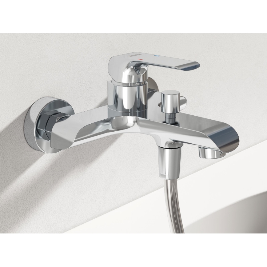 Ravak X07S113 - Σετ μπανιέρας με μίκτη FLAT, γυαλιστερό χρώμιο