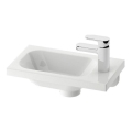 Ravak XJGP1100000 - Επιτοίχιος νιπτήρας CHROME 40x22 cm από χυτό μάρμαρο/λευκό