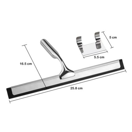 REA-70000 - Ξύστρα γυαλιού με βάση, σε γυαλιστερό χρώμιο
