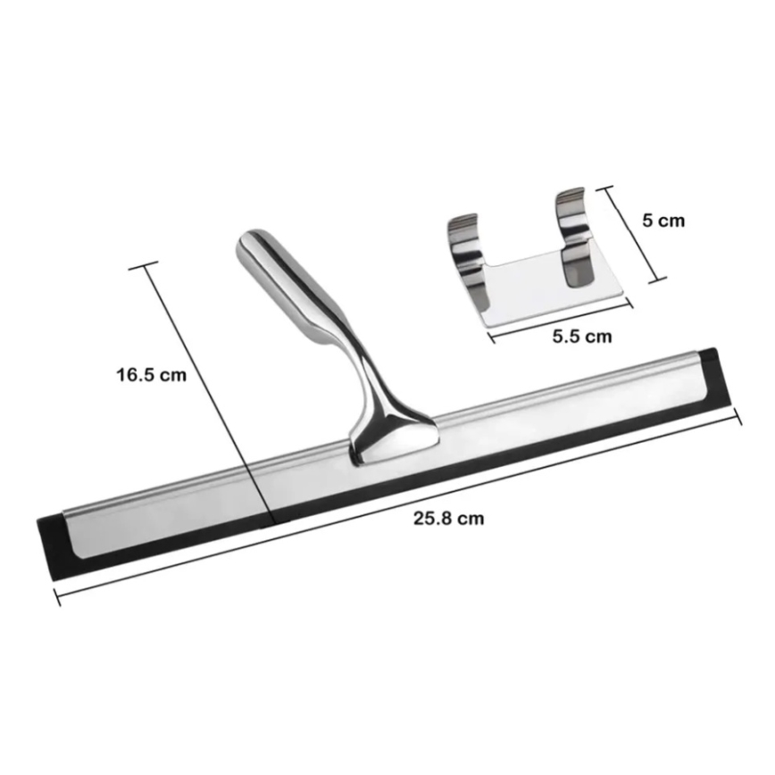REA-70000 - Ξύστρα γυαλιού με βάση, σε γυαλιστερό χρώμιο