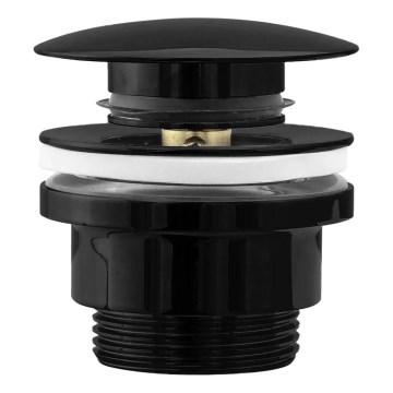 REA-A4100 - Βαλβίδα CLICK-CLACK για νιπτήρα Ø 6,4 εκ. γυαλιστερό μαύρο