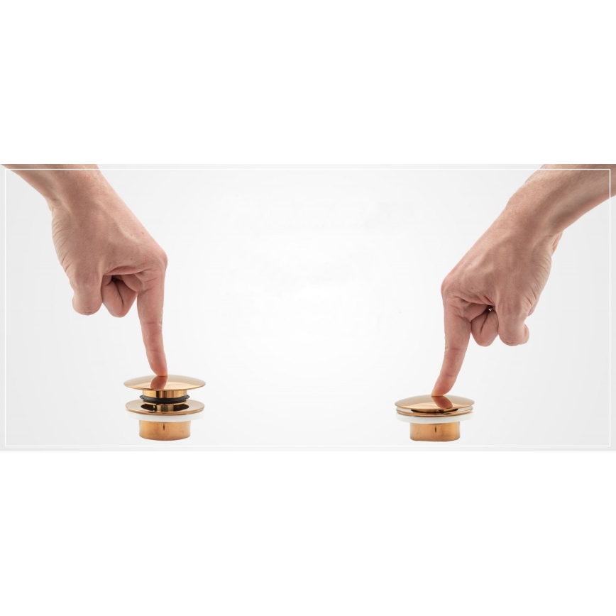 REA-A5693 - Σιφώνι νιπτήρα με βαλβίδα CLICK-CLACK, διάμ. 6,4 cm, γυαλιστερό χρώμιο