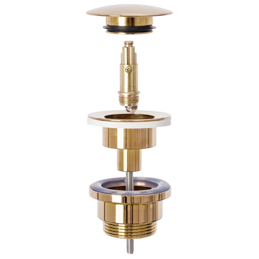 REA-A8541 - Σιφώνι νιπτήρα με βαλβίδα CLICK-CLACK, διάμ. 6,4 cm, ροζ χρυσό