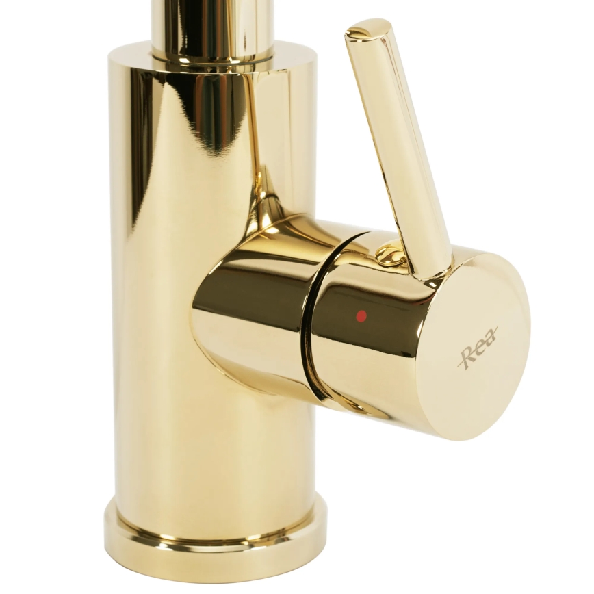 REA-B0669 - Μπαταρία νιπτήρα με ανασυρόμενη κεφαλή FRESH 39,5 cm χρυσή