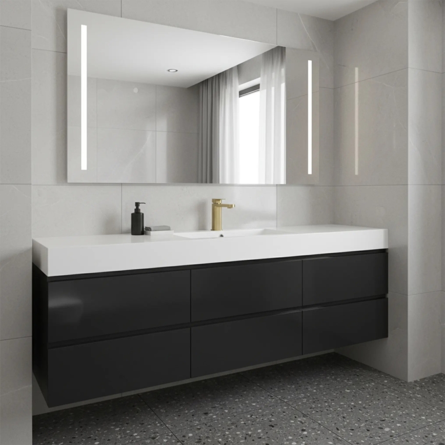 REA-B0976 - Βρύση νιπτήρα ARLO 17 εκ. σε βουρτσιστό χρυσό