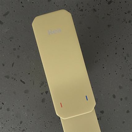 REA-B0976 - Βρύση νιπτήρα ARLO 17 εκ. σε βουρτσιστό χρυσό