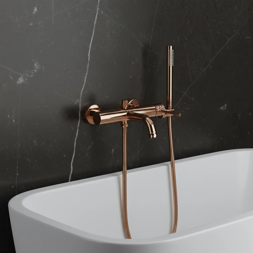 REA-B0980 - Σετ μπαταρίας για μπανιέρα LUNGO DIAMOND, βουρτσισμένος χαλκός