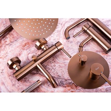 REA-B1112 - Μπαταρία νιπτήρα LUNGO 16,5 cm σε βουρτσισμένο χαλκό