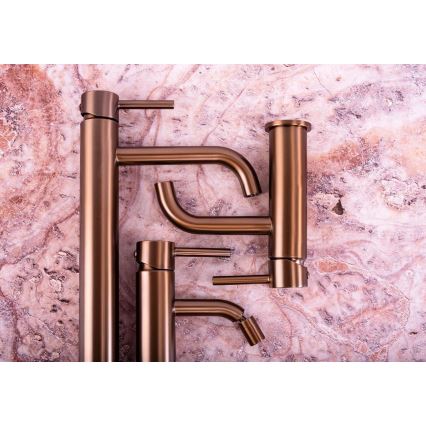 REA-B1112 - Μπαταρία νιπτήρα LUNGO 16,5 cm σε βουρτσισμένο χαλκό