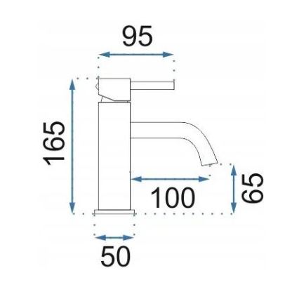 REA-B1112 - Μπαταρία νιπτήρα LUNGO 16,5 cm σε βουρτσισμένο χαλκό