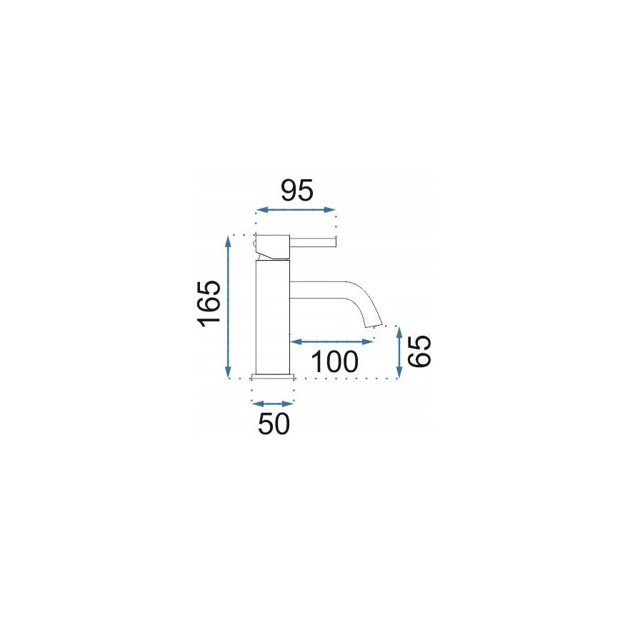 REA-B1112 - Μπαταρία νιπτήρα LUNGO 16,5 cm σε βουρτσισμένο χαλκό