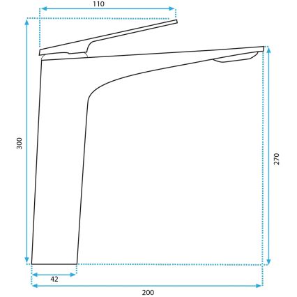 REA-B1127 - Μπαταρία νιπτήρα AVALON 30 εκ., χρυσή