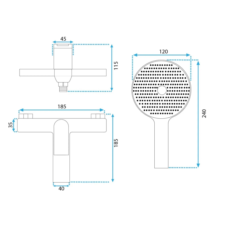 REA-B1129 - Σετ μπάνιου AVALON χρυσό