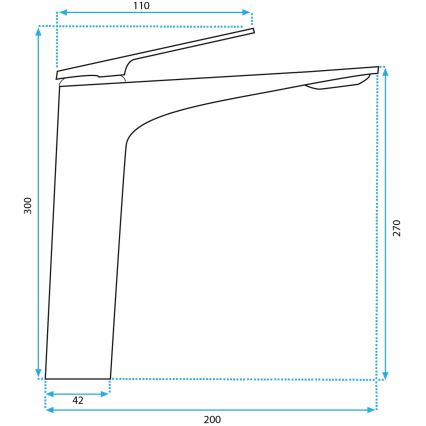 REA-B2704 - Μπαταρία νιπτήρα AVALON 30 cm τιτάνιο