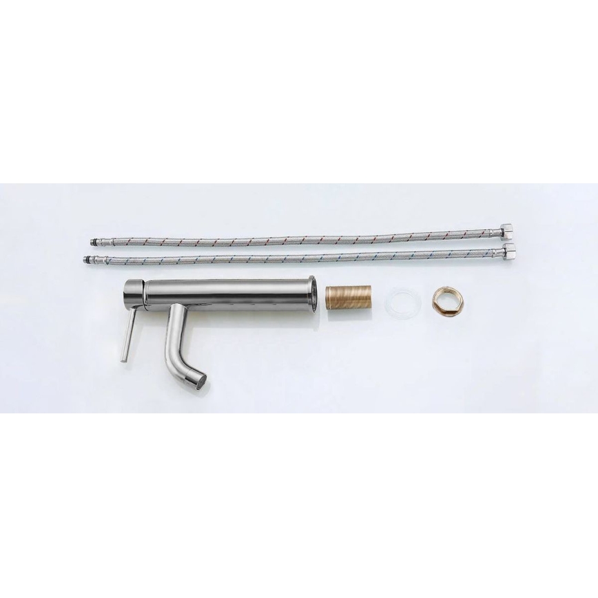 REA-B4104 - Μπαταρία νιπτήρα LUNGO 28 εκ., γυαλιστερό χρώμιο