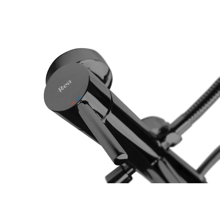 REA-B4422 - Σετ μπανιέρας LUNGO σε γυαλιστερό μαύρο