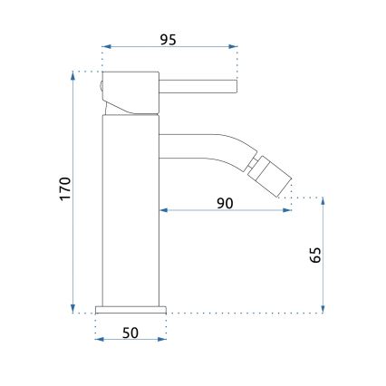 REA-B4700 - Μπαταρία μπιντέ LUNGO 17 εκ. σε ροζ χρυσό