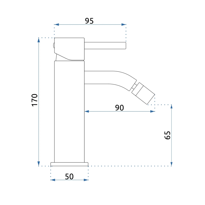 REA-B4700 - Μπαταρία μπιντέ LUNGO 17 εκ. σε ροζ χρυσό