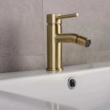 REA-B4702 - Μπαταρία μπιντέ LUNGO 17 cm βούρτσιστο χρυσό