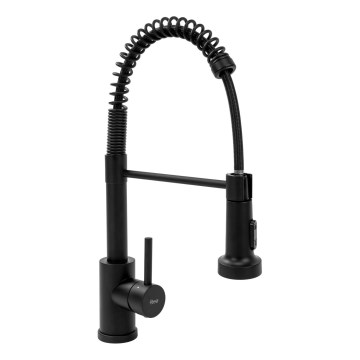 REA-B4820 - Μπαταρία νεροχύτη COLIN 42,5 cm με ανασύρσιμη κεφαλή ψεκασμού, μαύρη